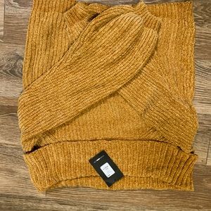 Off the shoulder crop sweater